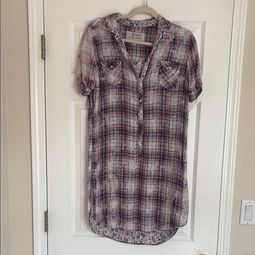 90s button down shirt dress